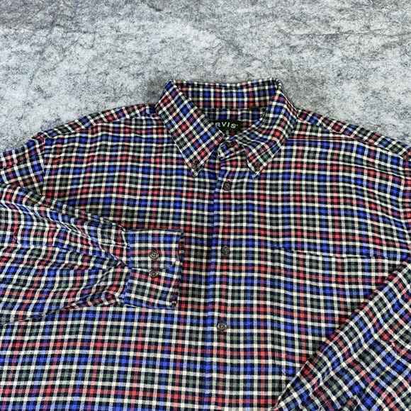 Orvis Other - Orvis Luxury‎ Flannel Shirt Men's XL Multicolor Window Plaid Long Sleeve Outdoor